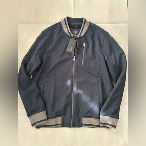 Ben Sherman Black and Tan Bomber Jacket